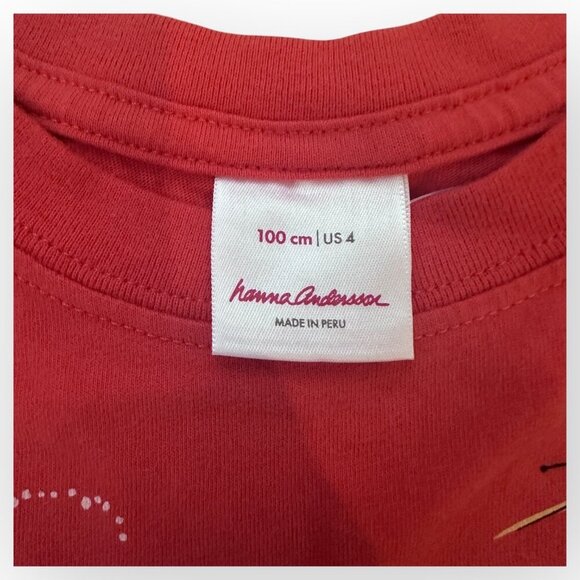 Hanna Andersson Space Themed Orange Cotton T-Shirt Short Sleeves Size Boy US 4 - Picture 5 of 13